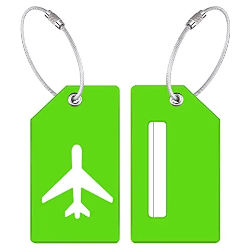 5 Pack Silicone Luggage Tag with 10 Pcs. Name Card