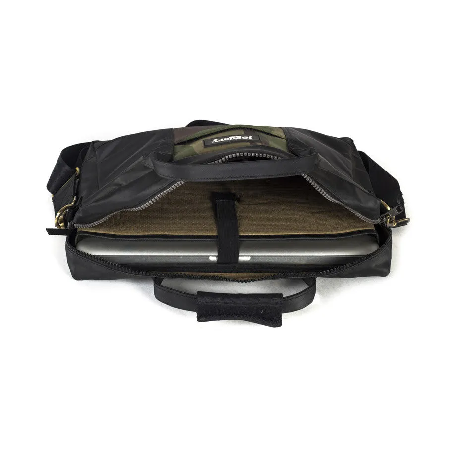 Co-founder's Bag in Black & Vintage Camo [15" laptop bag]