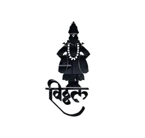 Decor Kafe Shri Krishna Acrylic 3D Mirror Wall Sticker (Black)_MBL196