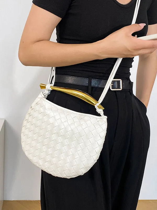 Geometric Shiny Woven Handbags Crossbody Bags