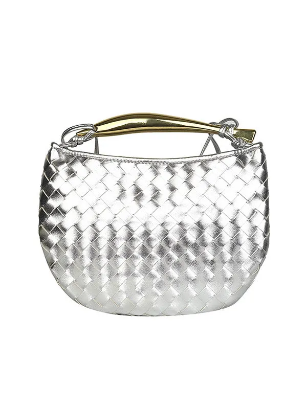 Geometric Shiny Woven Handbags Crossbody Bags