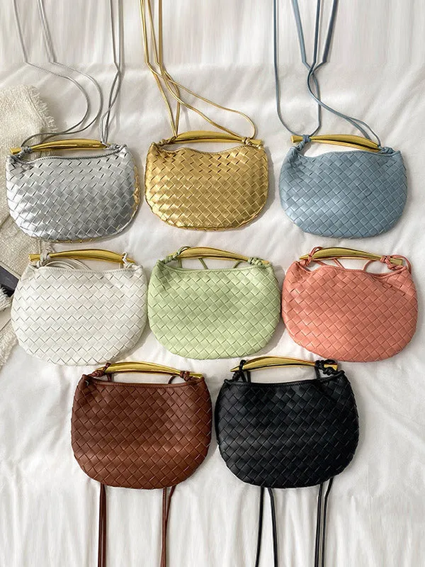 Geometric Shiny Woven Handbags Crossbody Bags