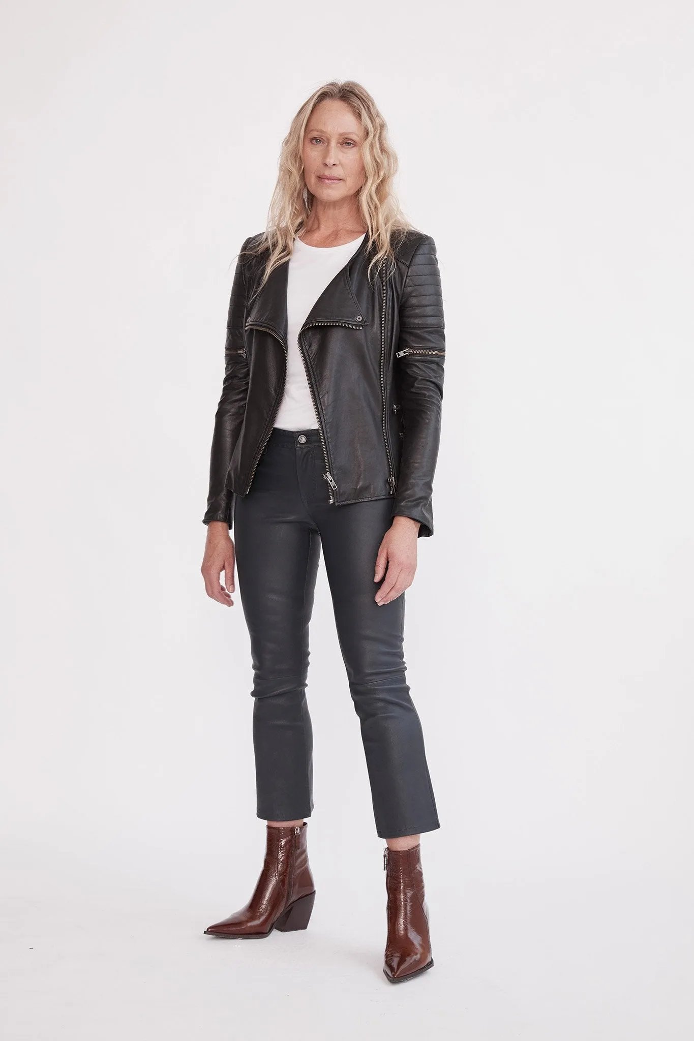 Greenwich Street Motor Jacket Black Leather