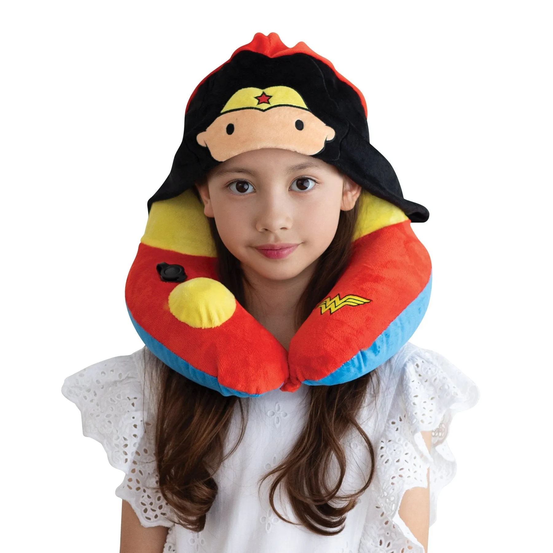 JUSTICE LEAGUE WONDER WOMAN NECK PILLOW WITH HOOD