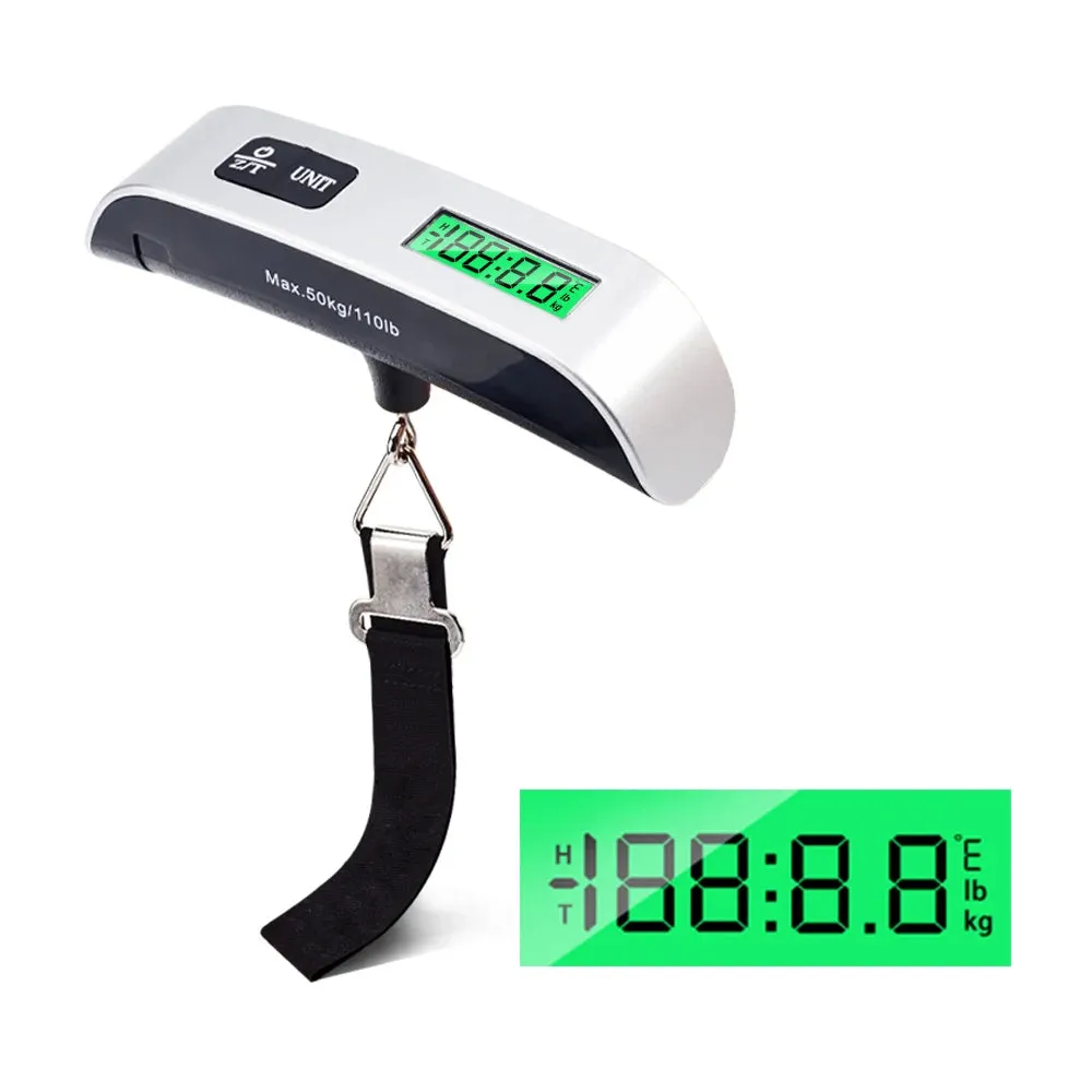 Luggage Scales Suitcase 50kg/110lb Portable Digital Baggage Travel Weight Measuring Tool