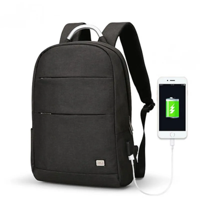 Men's Waterproof Backpack With USB Charging