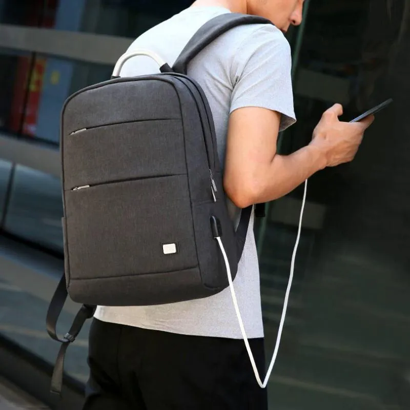 Men's Waterproof Backpack With USB Charging