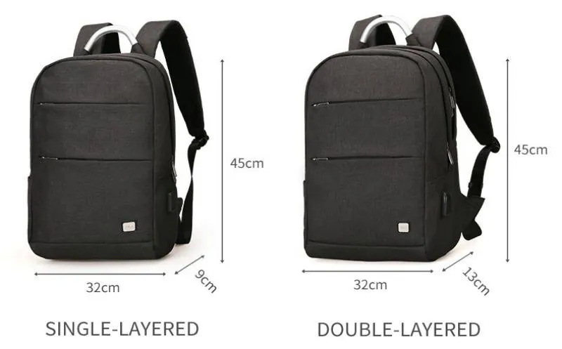 Men's Waterproof Backpack With USB Charging