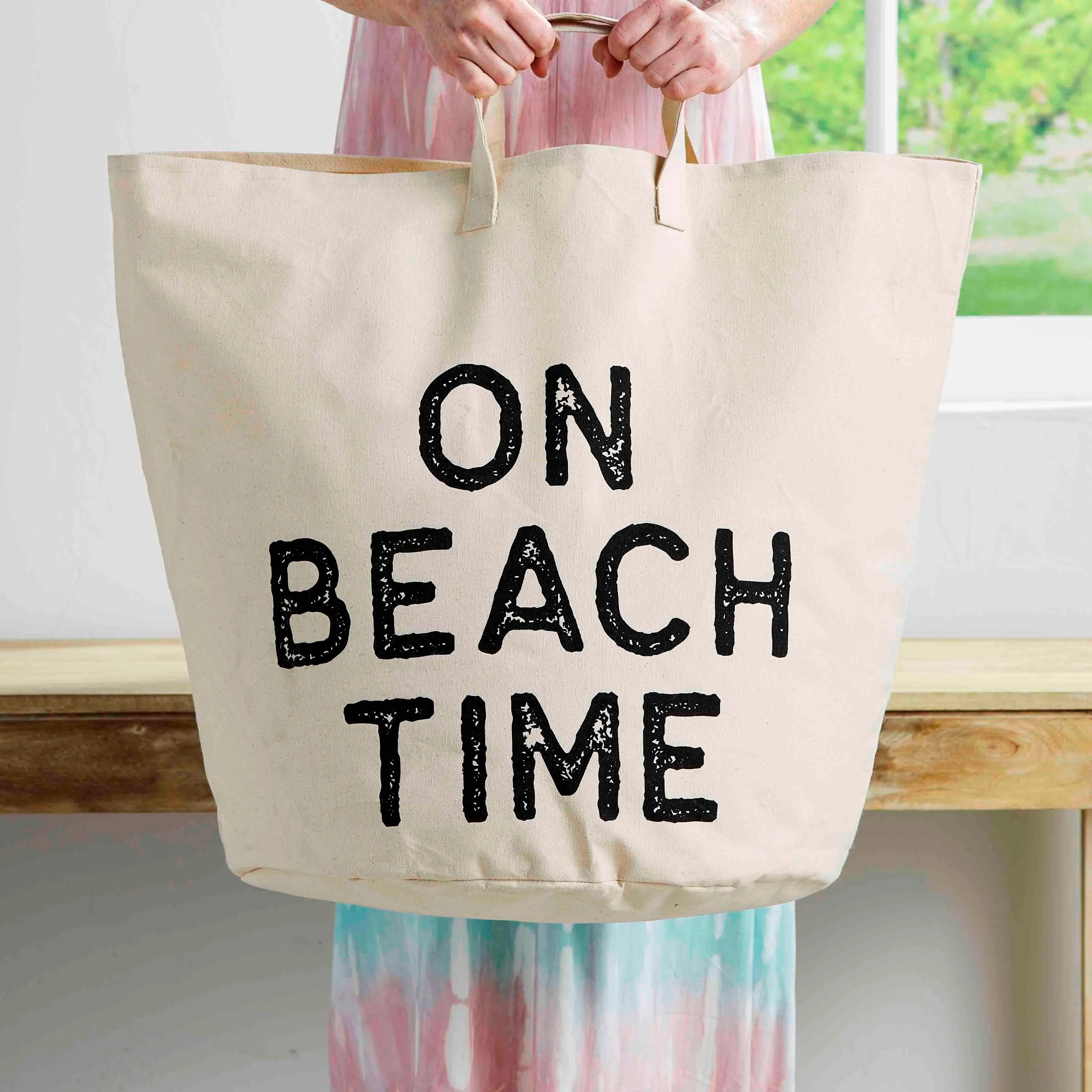 On Beach Time Tote Bag