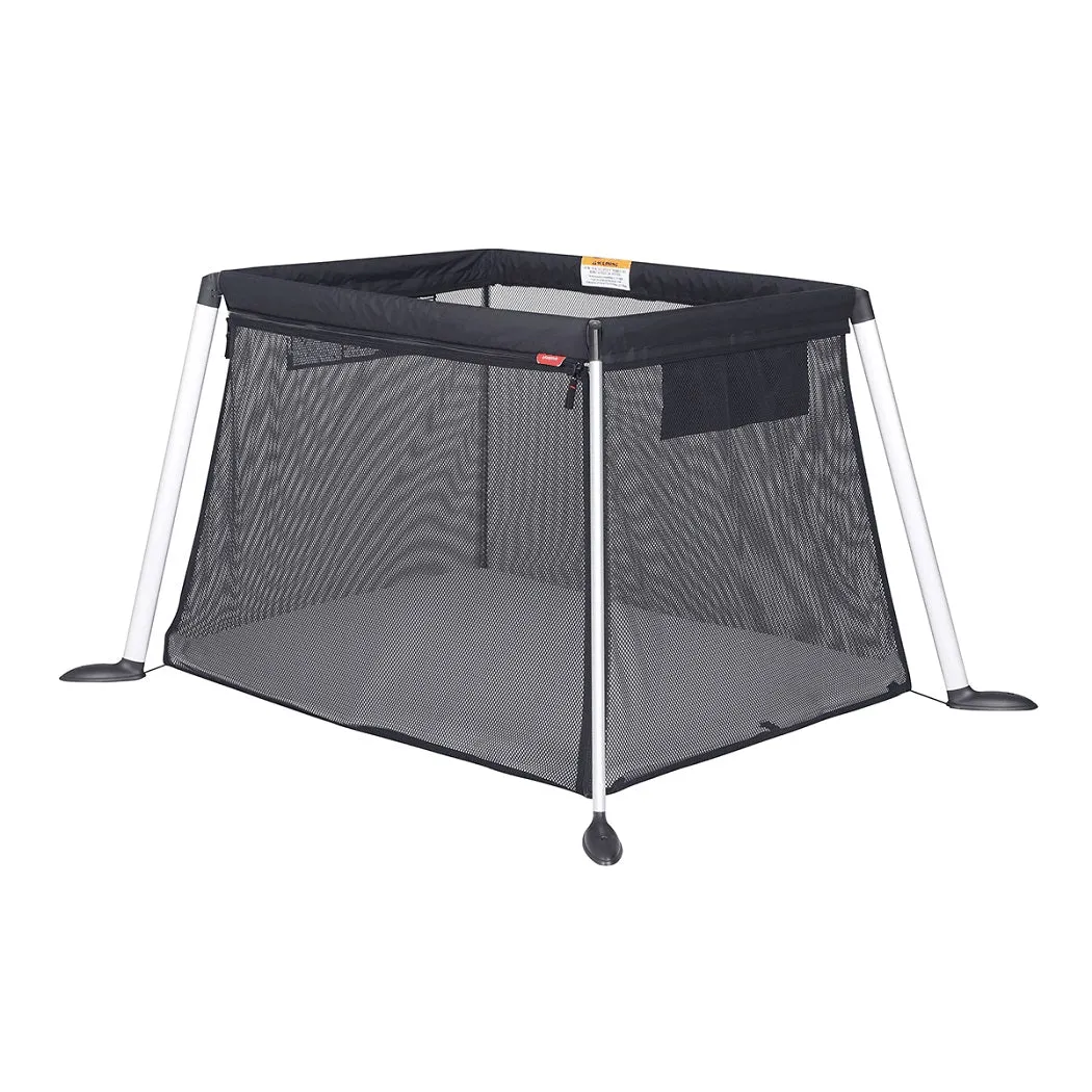 phil&teds Traveller v5 (Black) Portable Baby Travel Cot with Bassinet & Co-Sleeper Accessory