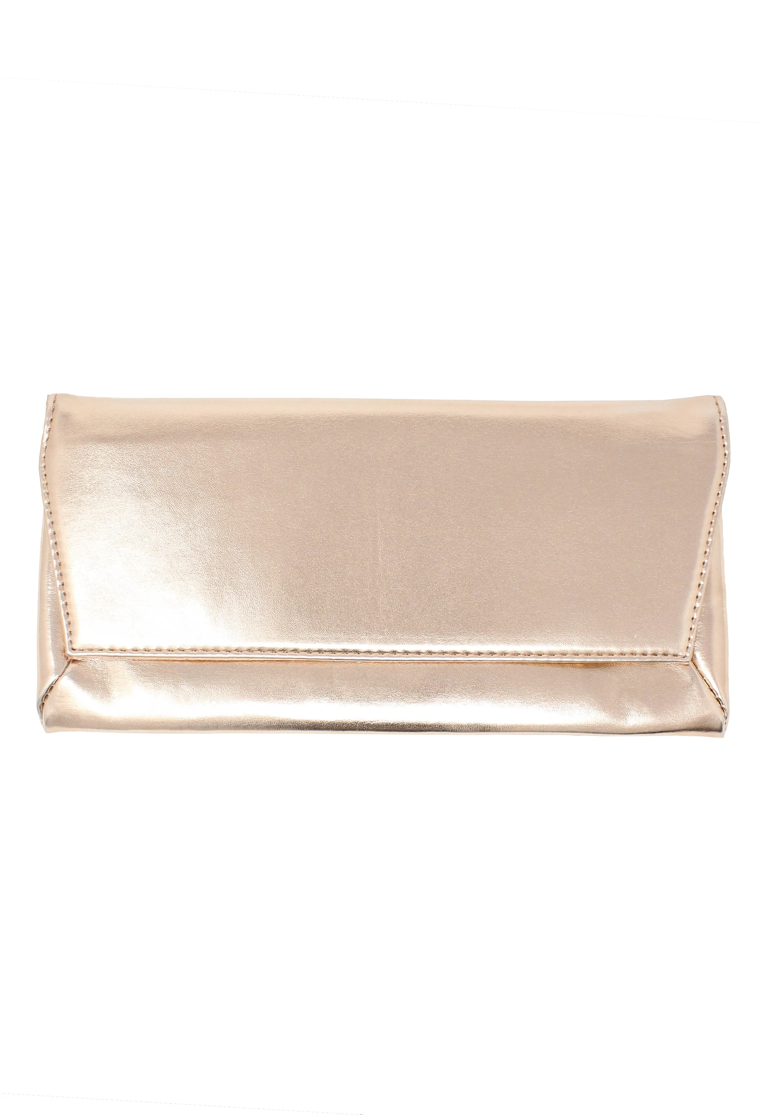 rose gold envelope clutch bag