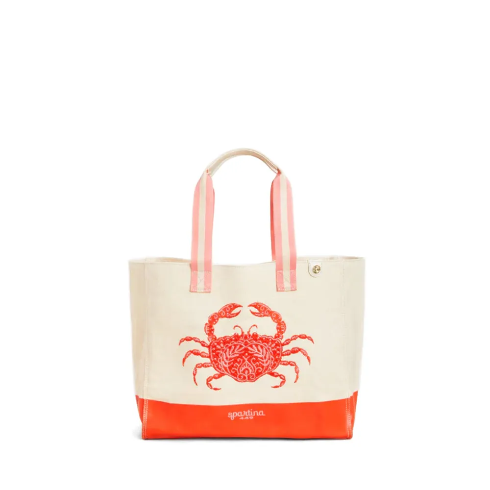 Spartina Beach Tote Red Crab