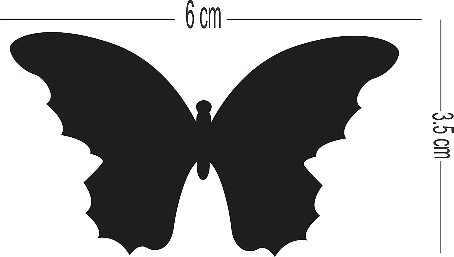 Wall1ders 40 Cut Butterfly Black, Mirror Stickers for Wall, Acrylic Mirror Wall Decor Sticker, Wall Mirror Stickers, Acrylic Stickers, Wall Stickers for Hall Room, Bed Room, Kitchen.