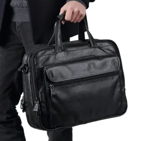 West Louis™ Genuine Leather 15.6" Laptop Business Briefcase