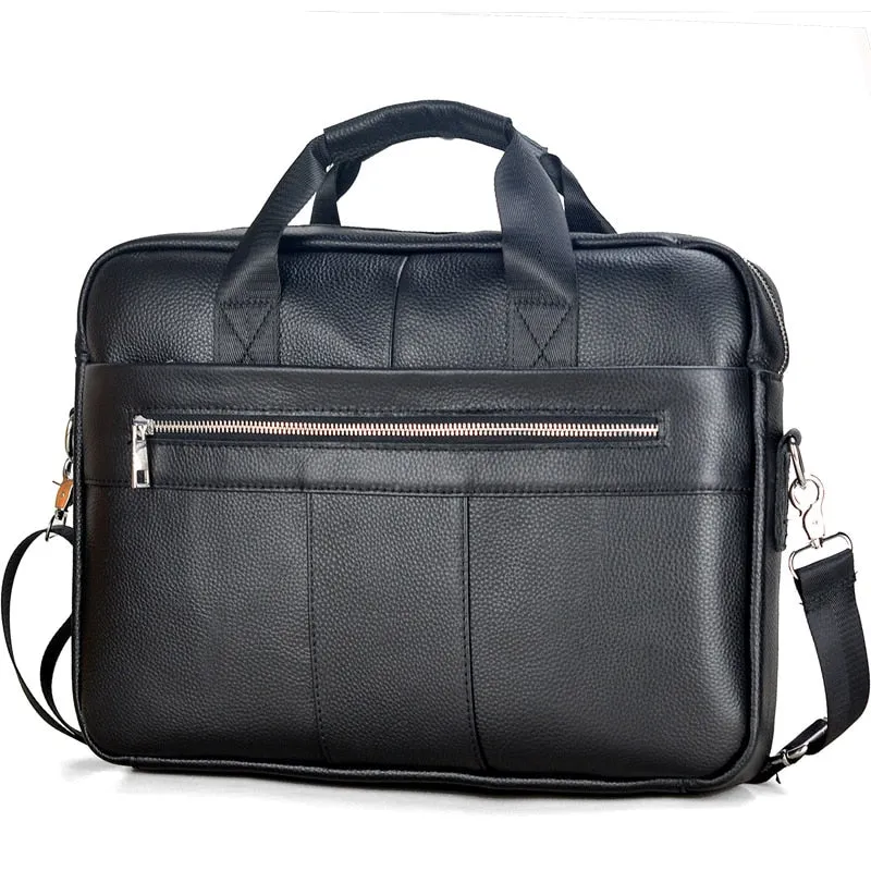 West Louis™ Men Genuine Leather Business Office Briefcase