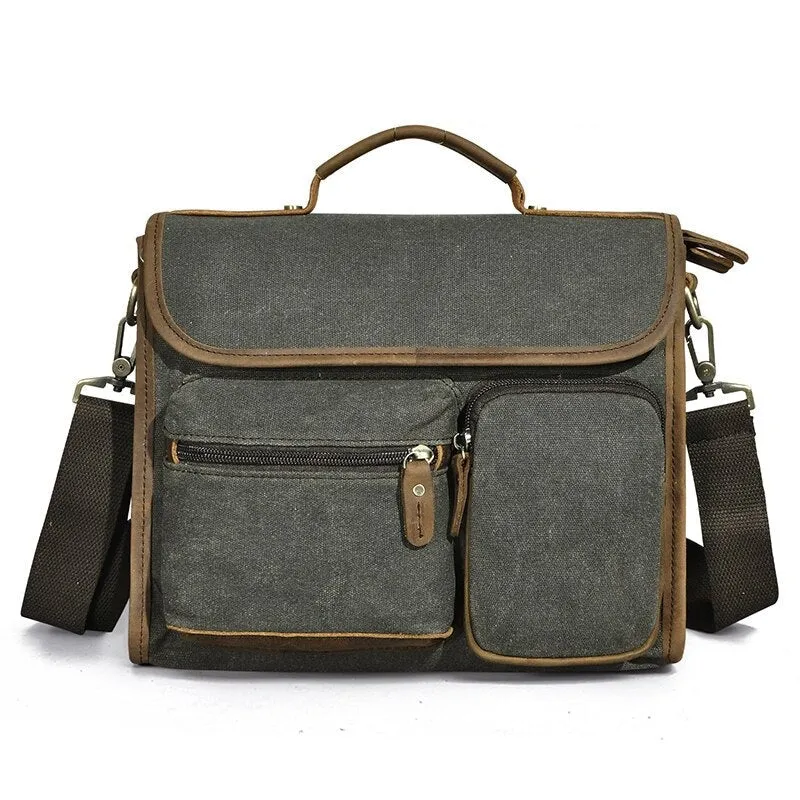 West Louis™ Vintage Lawyer Business-Men Leather Briefcase