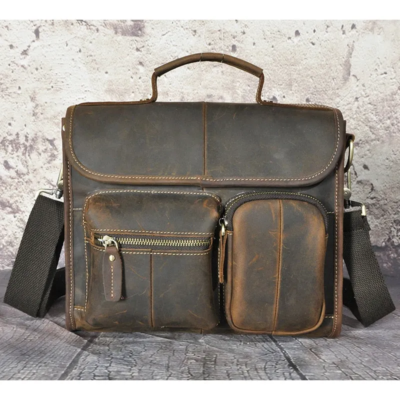 West Louis™ Vintage Lawyer Business-Men Leather Briefcase