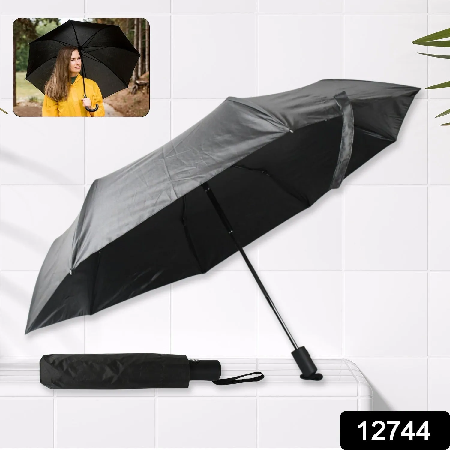 Windproof & Rainproof Umbrella with Steel Shaft