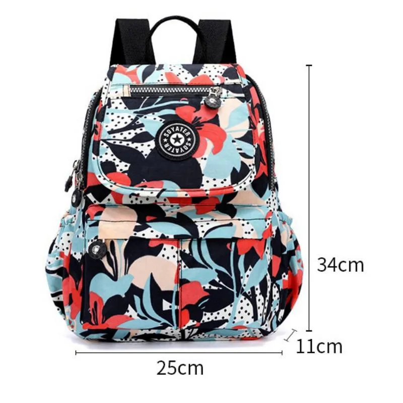 Women's Casual Waterproof Nylon Backpack